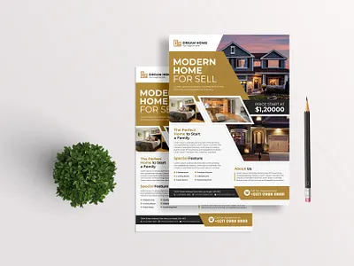 Real Estate Flyer Template branding business flyer corporateflyer flyer design graphic design photoshop template print print design promo flyer promotion real estate flyer real estate template