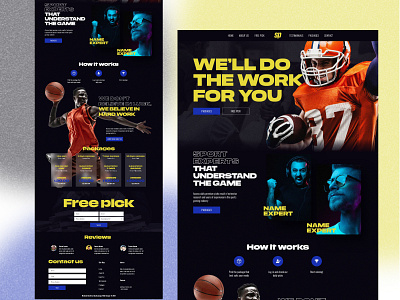 Sports Website Proposal adobe adobe xd american basketball black branding design football graphic design mlb nba nhl photoshop picks soccer sport ui ux web website