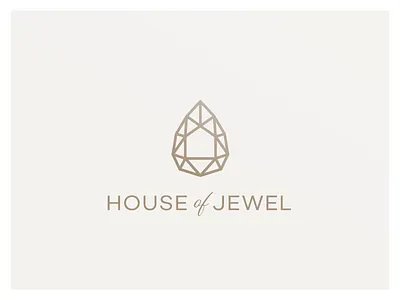 House of Jewel branding diamond gem house jewel logo jewelry store logo logo design luxury mark minimalism monoline logo negative space logo sophisticated symbol