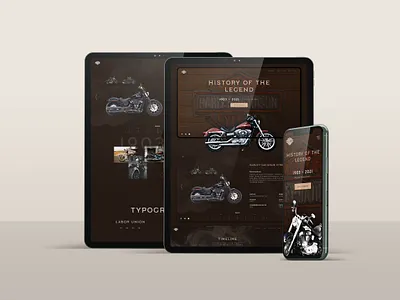 Harley Davidson History of the Legend art bike design dribble figma ui user interface ux web web design webdesign website