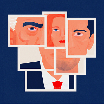 Illustration inspired by HBO serie Succession adobeillustration branding case characterdesign characters creative design editorial editorial illustration faces female character illustration illustrator series