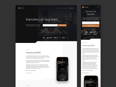 EXEC Website Design design minimalist ui design uiux web design website