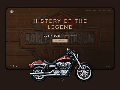 Homepage design "History of the legend" design dribble figma ui uiux ux web webdesign