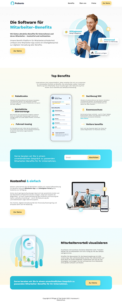 Software APP Landing Page graphic design ui
