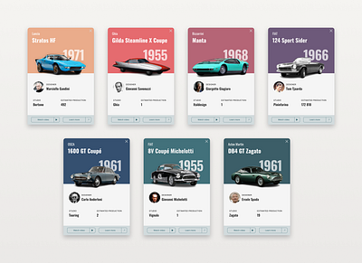 Car design cards branding car car design card data visualization design illustration ui web