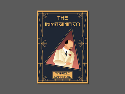 An old style poster of Italian Writer Gabriele d'Annunzio design graphic design illustration lit literature poster vector