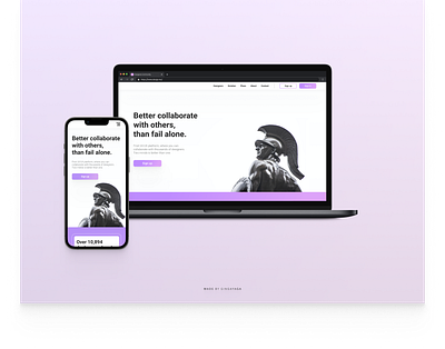 Design community landing page. landing ui