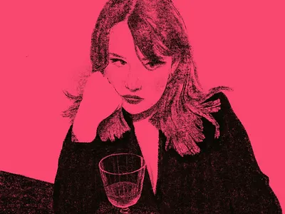 portrait 03 illustration portrait red woman