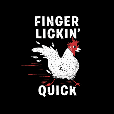 Finger Lickin' Quick design illustration typography vector