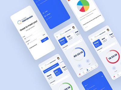 Mobile Dashboard – HR Management / Timetracker analytic branding charts crm dashboard dashboard elements data visualization erm figma graphs mobile app product design saas statistics timetracker ui