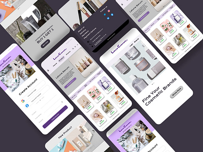 Laluna branding cosmetic design figma graphic design ui web