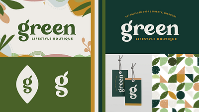 Green Lifestyle Boutique branding design illustration kansas city logo typography vector