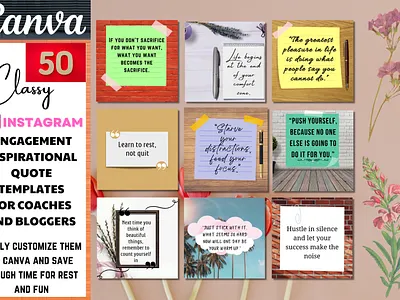 50 CLASSY INSTAGRAM ENGAGEMENT QUOTES TEMPLATES(CLASSY PACK) social media engagement