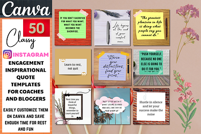 50 CLASSY INSTAGRAM ENGAGEMENT QUOTES TEMPLATES(CLASSY PACK) social media engagement