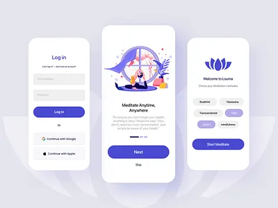 Louma Meditation dailyui fit fittnes health care healthy meditation mobile ui yoga