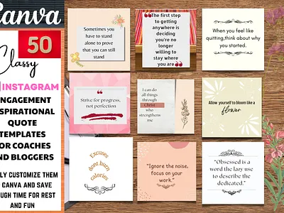 50 CLASSY INSTAGRAM ENGAGEMENT QUOTES TEMPLATES(CLASSY PACK)B social media engagement