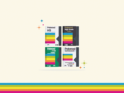 VHS Cassette flat design geek illustration retro vector vhs