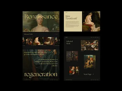 Renaissance — Art Portfolio branding designer figma illustrator painting photographer portfolio ui web web design website work