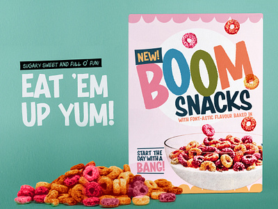 Eat 'em up yum! colourful creative market font font design hand drawn hand lettered type typography