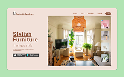 Fantastic Furniture Landing Page Design UI design app design figma furniture site graphic design landing page ui