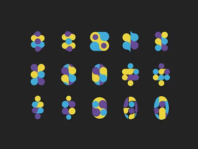 Logo drafts - abstract pods & nuts & seeds / Part 2 abstract symbols brand identity branding brandmark creative process exploration graphic design icosaedru icosaedru design logo design logo drafts nuts pods seeds vector visual communication visual identity