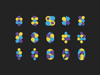 Logo drafts - abstract pods & nuts & seeds / Part 2 abstract symbols brand identity branding brandmark creative process exploration graphic design icosaedru icosaedru design logo design logo drafts nuts pods seeds vector visual communication visual identity