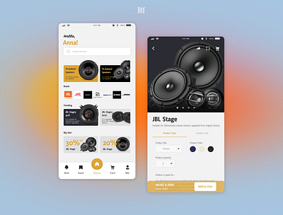 Soundtrack App - Landing Page and Product Display Page app design ui ux