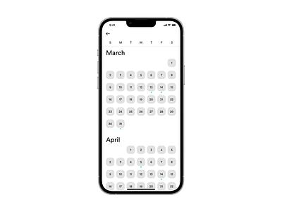 Calendar Concept calendar ios light mode mobile app design product design ui ui design ux design