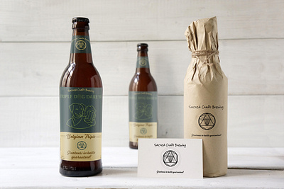 Sacred Craft Brewing branding design illustration package design vector