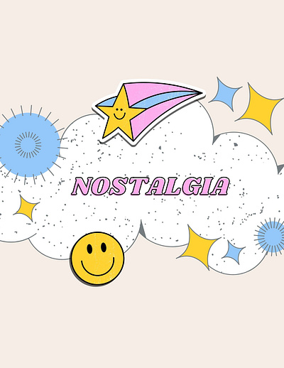 Nostalgia bold colorful design graphic design nostalgia retro sticker