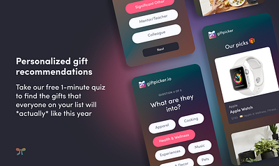 GiftPicker UX/UI 1 app design ui