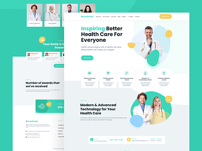 Medicate - Health & Medical Elementor Template business clinic dentist design elementor figma health hospital internist landing page landingpage obgyn pediatrician surgeon template ui web deaign website wellness wordpress