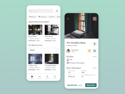 Kosan Finder App android app mobile app ui ux