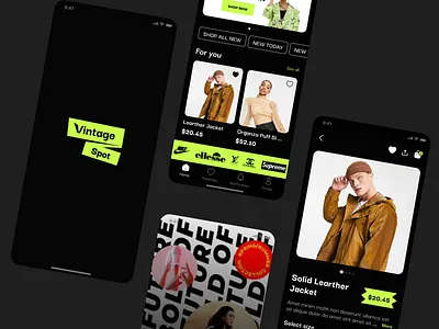 Vintage Spot Fashion store mobile app app ui app ui kit app ui ux app uiux app ux branding clothing design ecommerce app ui fashion app ui design illustration ios logo mobile app ui ui ui ux design ui design uidesign uiux ux