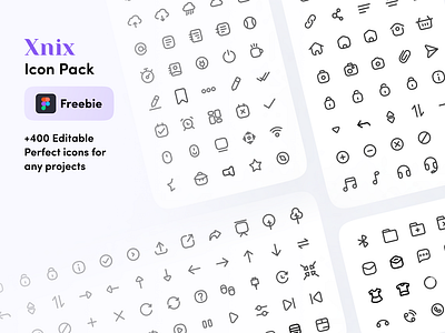 Xnix Icon pack - Freebie app ui design designer ecommerce free free icon freebie icon icon kit icons linear icons rounded icon stroke icon ui ui design ui kit ui ux ux