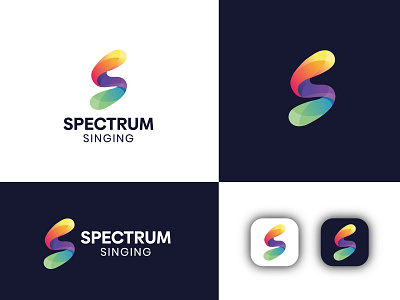 Spectrum singing logo branding colourful logo colourful s logo graphic design logo logo branding logo art logo design minimalist s logo music logo professional logo s creative logo s gradient logo s letter logo s logo design s modern logo singing logo