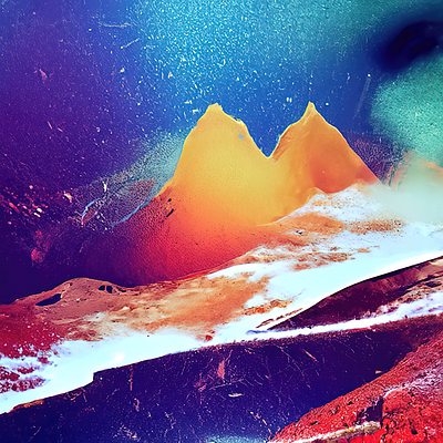 Cosmic mountains 1 ai generated diffusionclip experiment generative texture