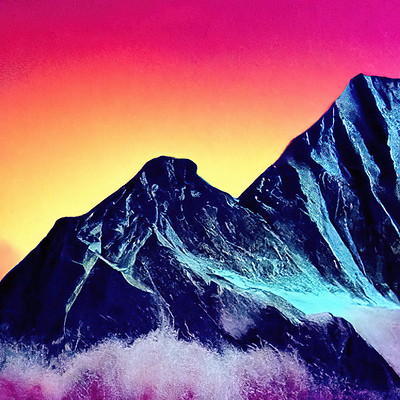 Cosmic mountains 3 diffusionclip experiment texture