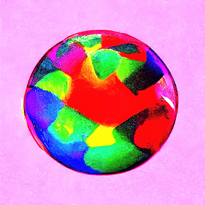 Neon orb abstract difussionclip experiment generative geometric texture