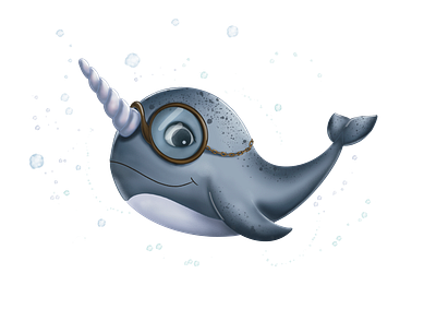 Near-sighted Narwhal book illustrations character design childrens book illustrations illustration narwahl