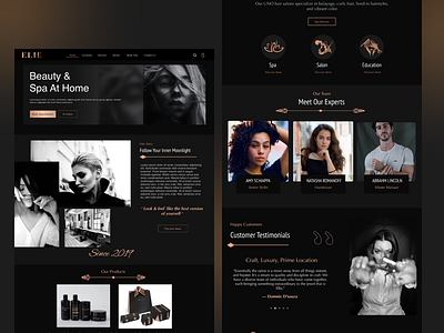 Elie - Spa & Beauty Landing Page app graphic design typography ui