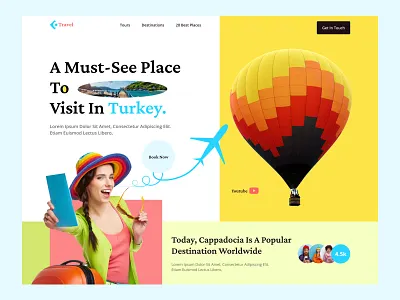 Travel Agency Website Concept adventure agency booking branding business camping company creative flight landing page tour tourism tourist travel trip ui ux vacation web website