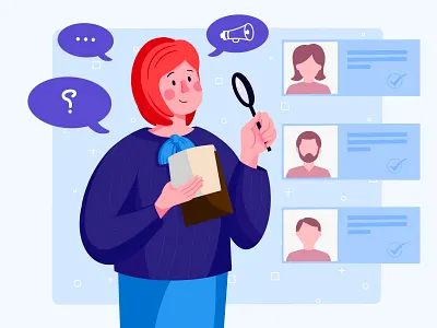 Job finder 3d affinity artist avatar behance branding character design digital painting flat design graphic design illustration illustrator inspiration ipad procreate search ui ux vector