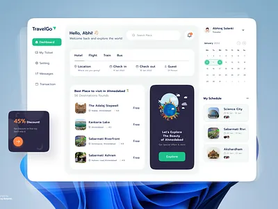 TravelGo - The Travel app book branding design illustration travelapp typography ui uidesign ux uxui webdesign website