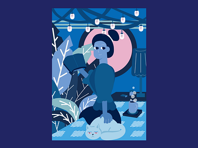 Moody Night design flat design graphic graphic design illustration