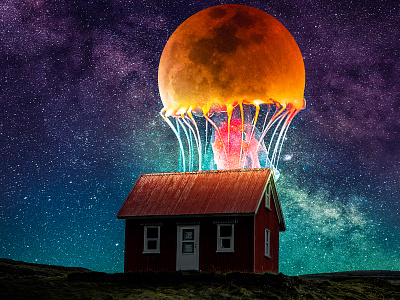 Running Jellyfish art clean concept creative design dribbble graphic design illustration