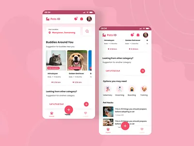 PETS ID Adoption Mobile Apps app design mobile mobile app mobile design mockup ui