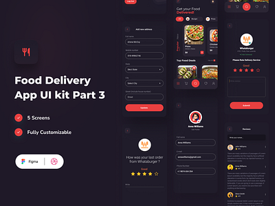 Food delivery Mobile app design part 3 app ui design food ap design foodie headermobile app hero lunchdinner shop ui design ui ux design