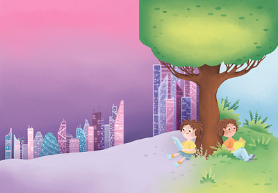 Front and back cover for 'An Extraordinary Day' children book book cover book illustration character children children book cover design fantasy illustration kids