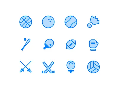 Icon Design - Sport icons figma icon icon design madebybudhi ui design user interface ux design